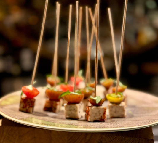 Seasonal Vegetable Skewers with Muria Cheese
