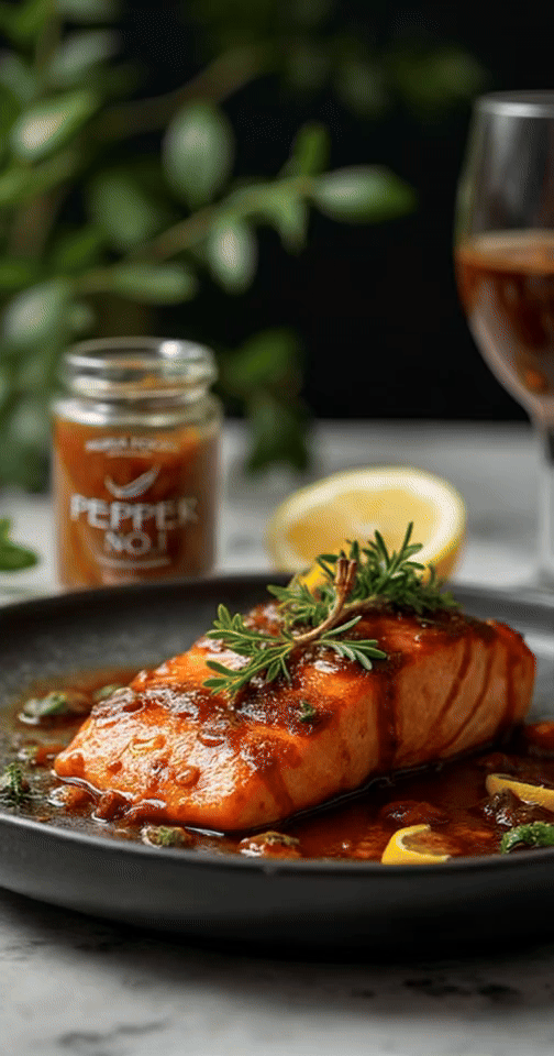 Pepper No. 1 Sweet and Spicy Glazed Salmon